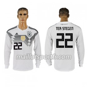Maillot de Foot Allemagne Ter Stegen 22 Domicile Coupe du monde 2018 ML